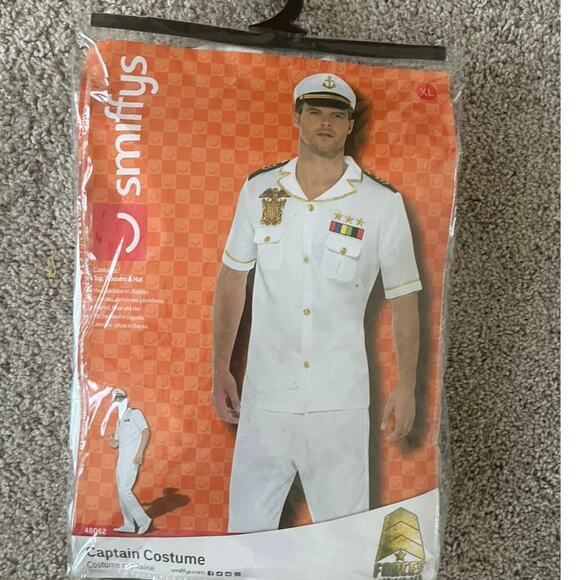 HALLOWEEN COSTUME NAVY CAPTAIN MEN SIZE XXL TRICK OR TREAT VERSATILE - Picture 2 of 14
